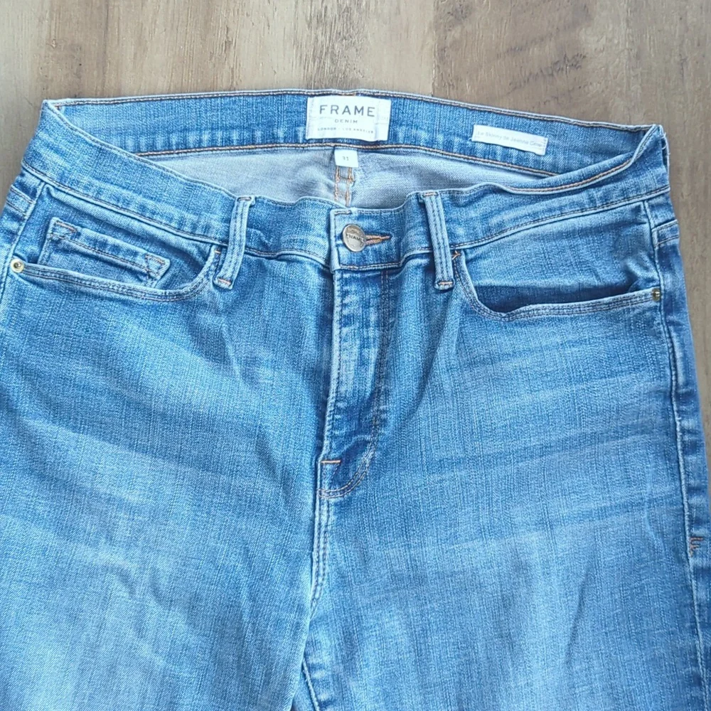 Frame Le Skinny  de Jeanna Crop Blue Women's Jeans - Picture 3 of 13